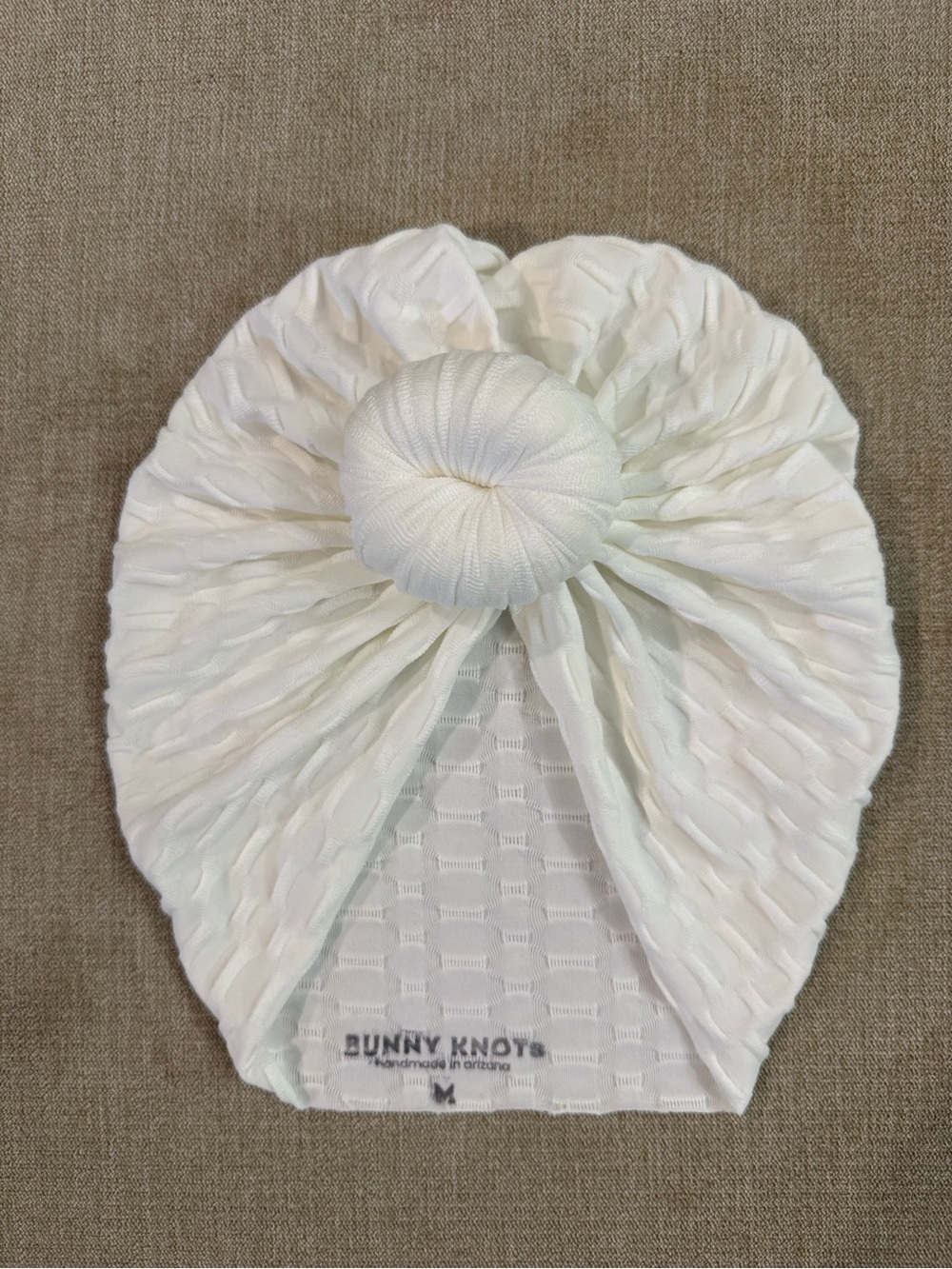 Bunny Knots Robbie Porcelain Honeycomb Knotted Headwrap M (1-4 years)